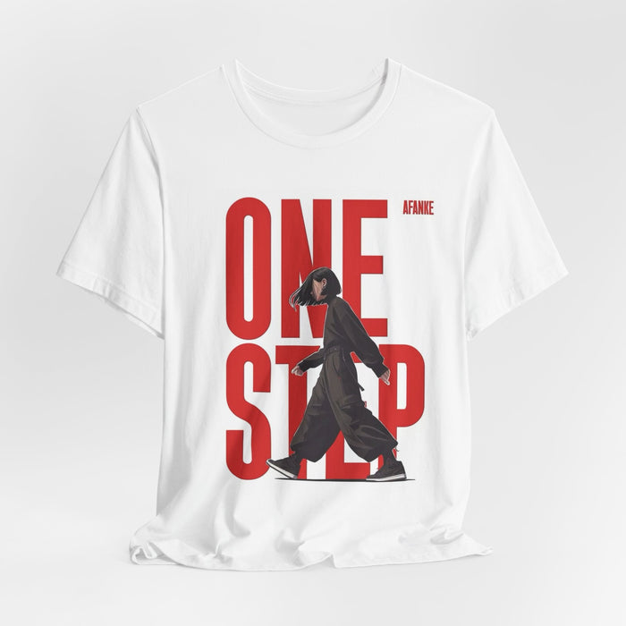 One Step Graphic Tee — Minimalist Streetwear Shirt