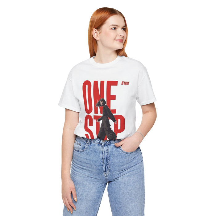 One Step Graphic Tee — Minimalist Streetwear Shirt