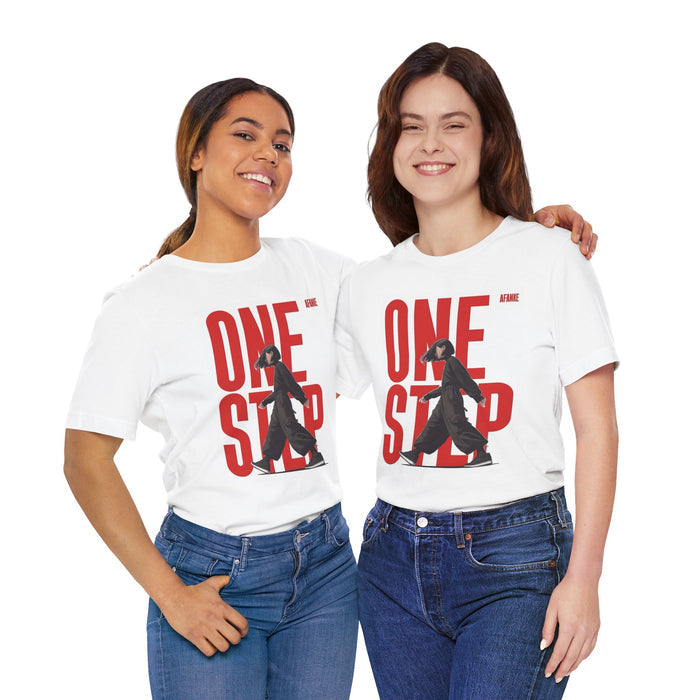 One Step Graphic Tee — Minimalist Streetwear Shirt