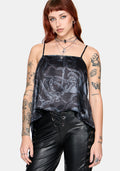 Ophion Print Backless Hanky Hem Cami