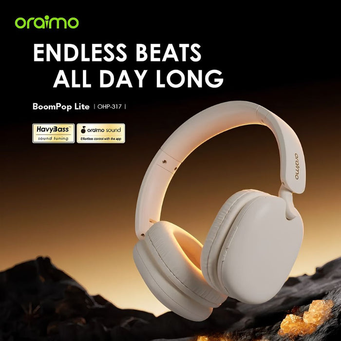 Oraimo Boom Pop Lite Wireless Headset - Light Gold