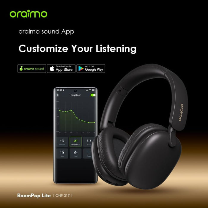 Oraimo Boom Pop Lite Wireless Headset - Speed Black