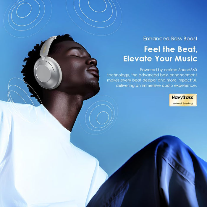 Oraimo BoomPop Pro Wireless Headset - Grey