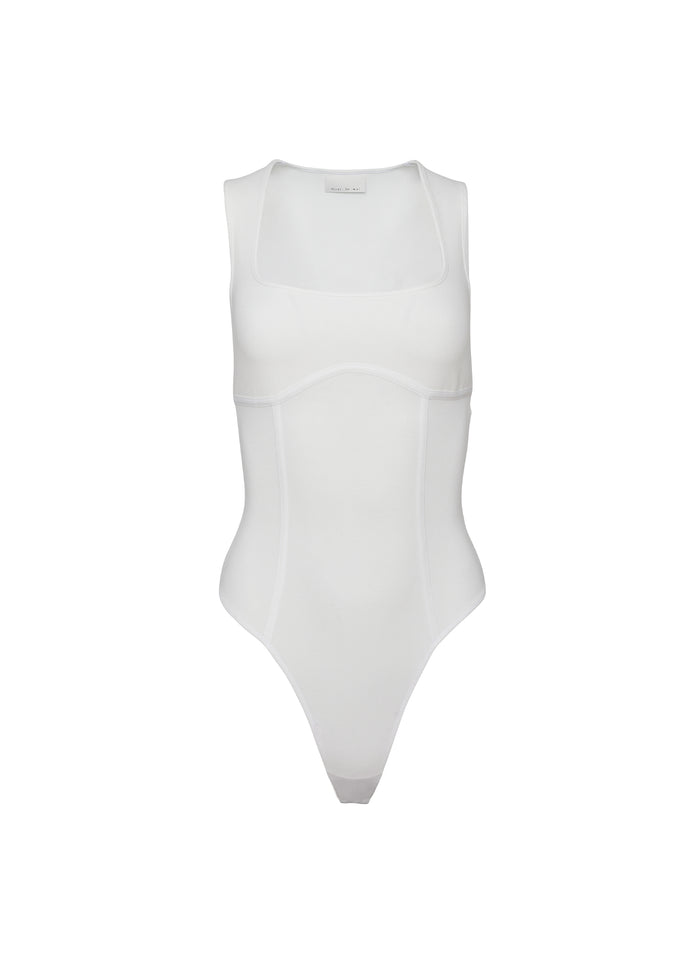 Organic Cotton Scoop Neck Bodysuit-ivory