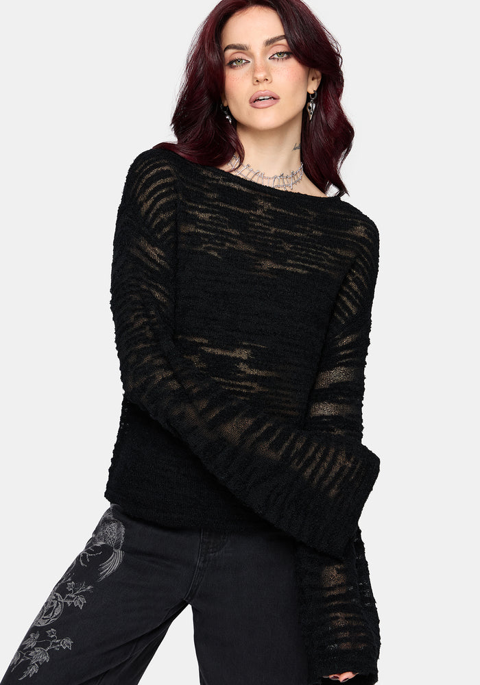 Oswin Lightweight Slouchy Slub Knit Top