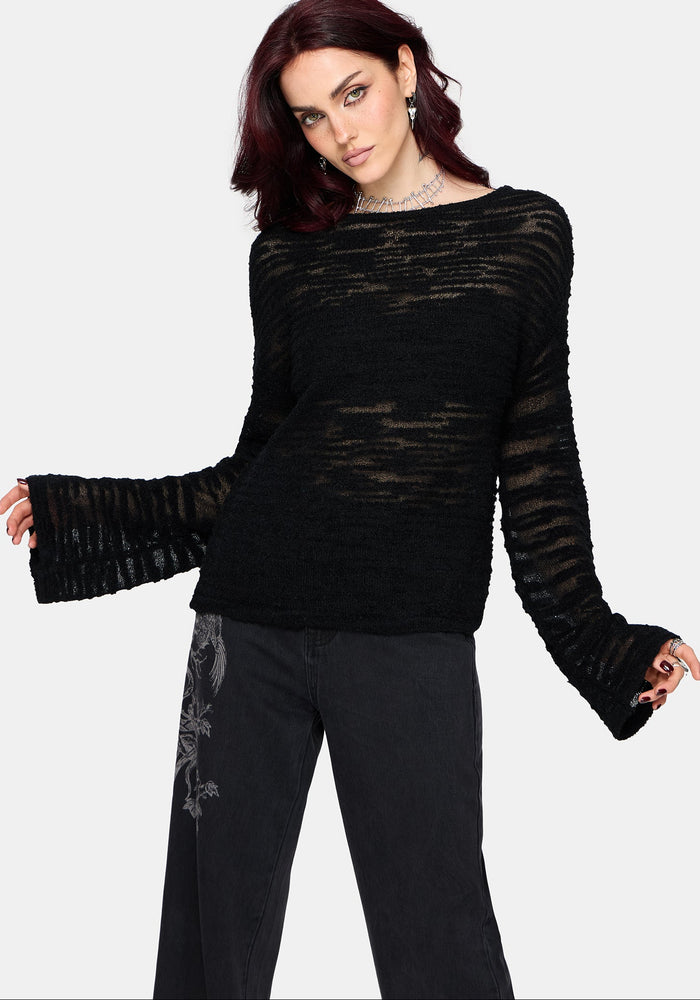 Oswin Lightweight Slouchy Slub Knit Top