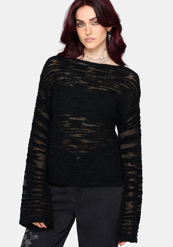 Oswin Lightweight Slouchy Slub Knit Top