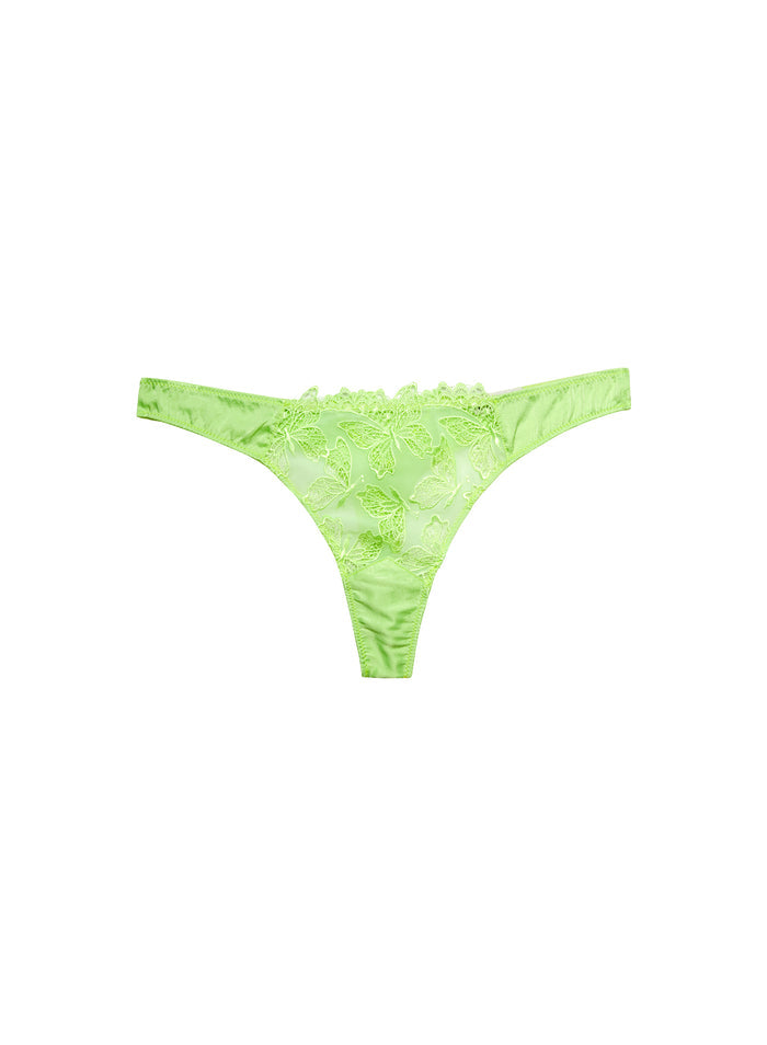 Papillon Thong-light neon green-flat