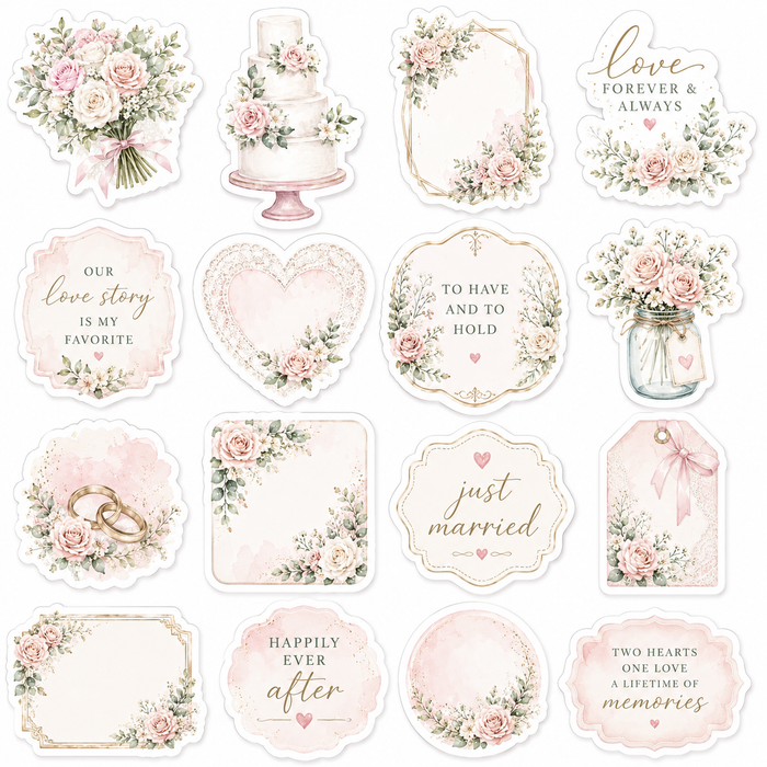 Pastel Wedding Scrapbook Kit