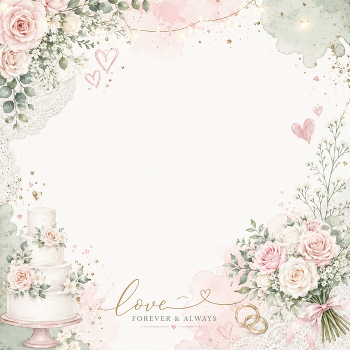 Pastel Wedding Scrapbook Kit