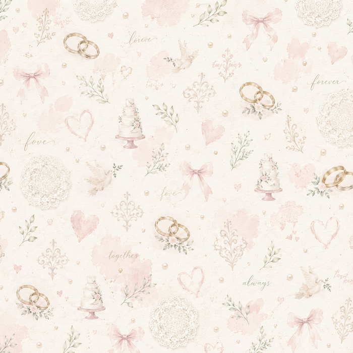 Pastel Wedding Scrapbook Kit
