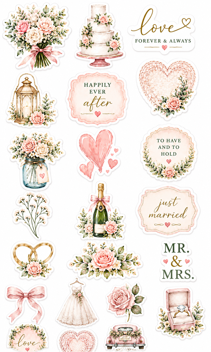 Pastel Wedding Scrapbook Kit