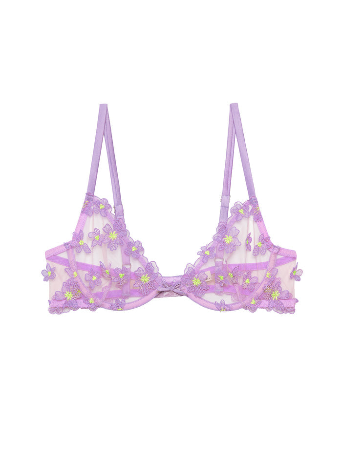 Petal Embroidery Demi Bra-spring lavender-flat