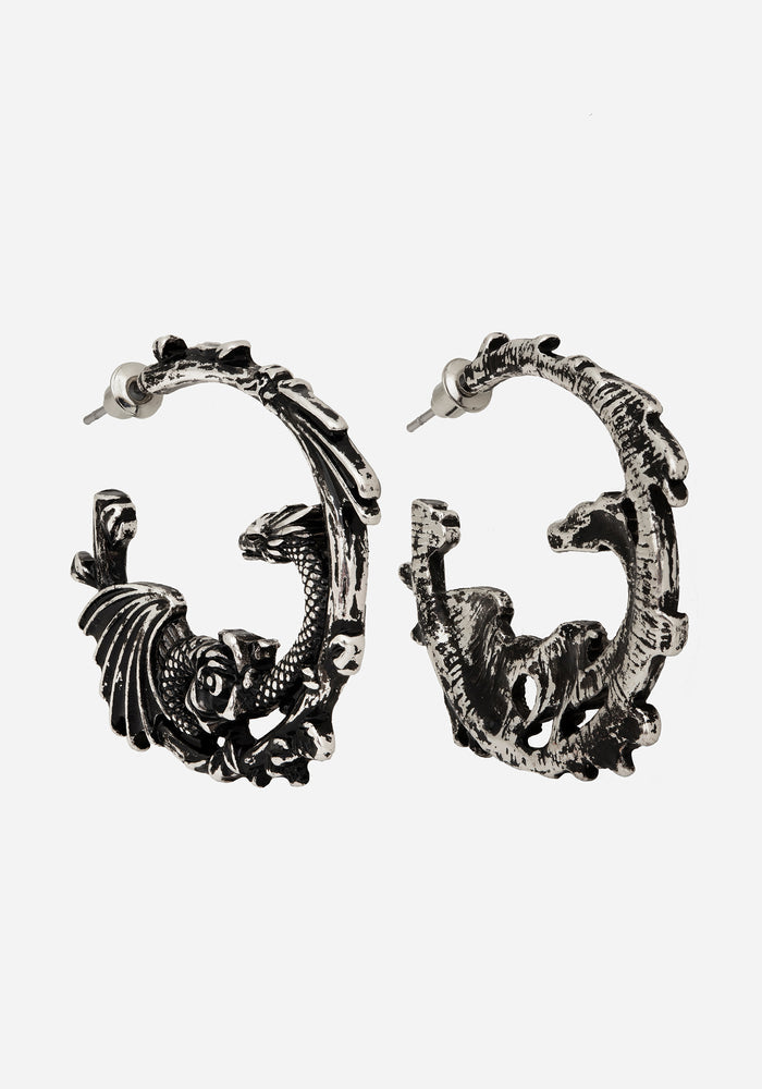 Petra Dragon Hoop Earrings