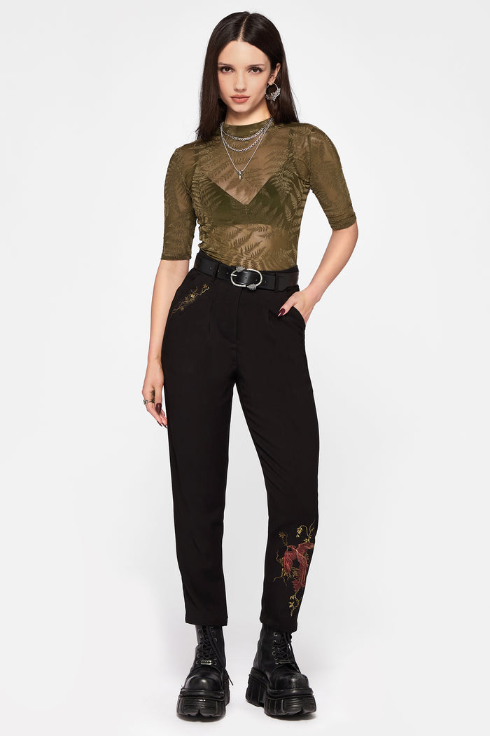 Phoenix Embroidered Tapered Trouser