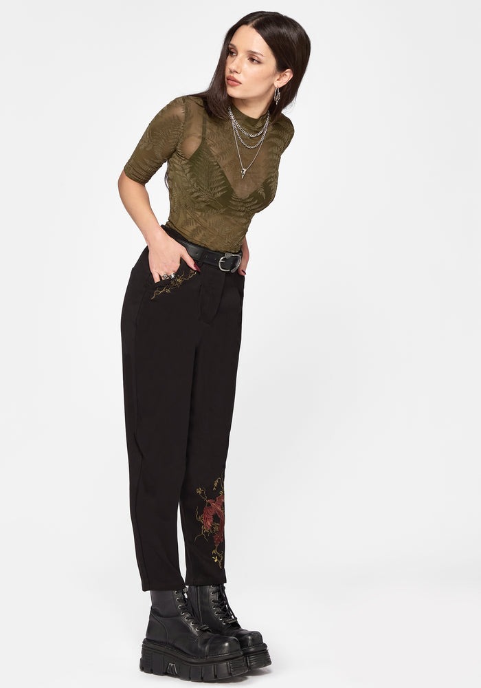 Phoenix Embroidered Tapered Trouser