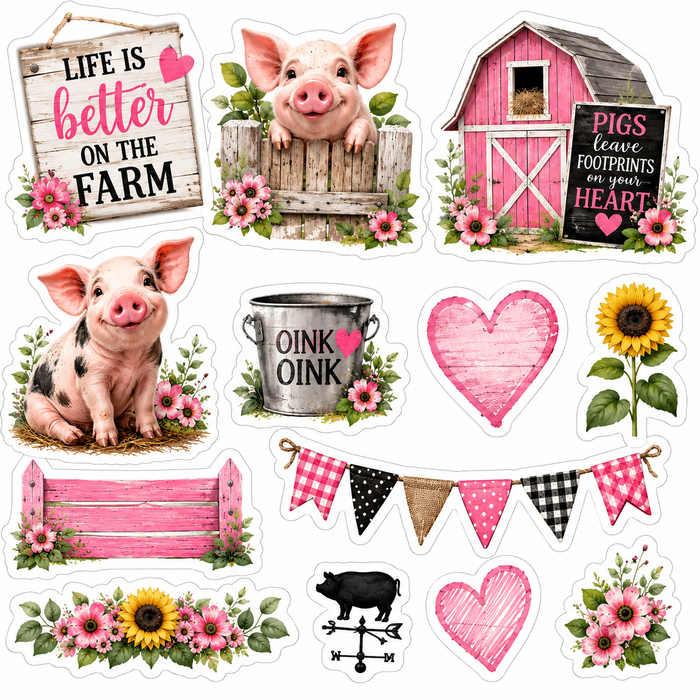 Pigs on the Farm Scrapbook Kit