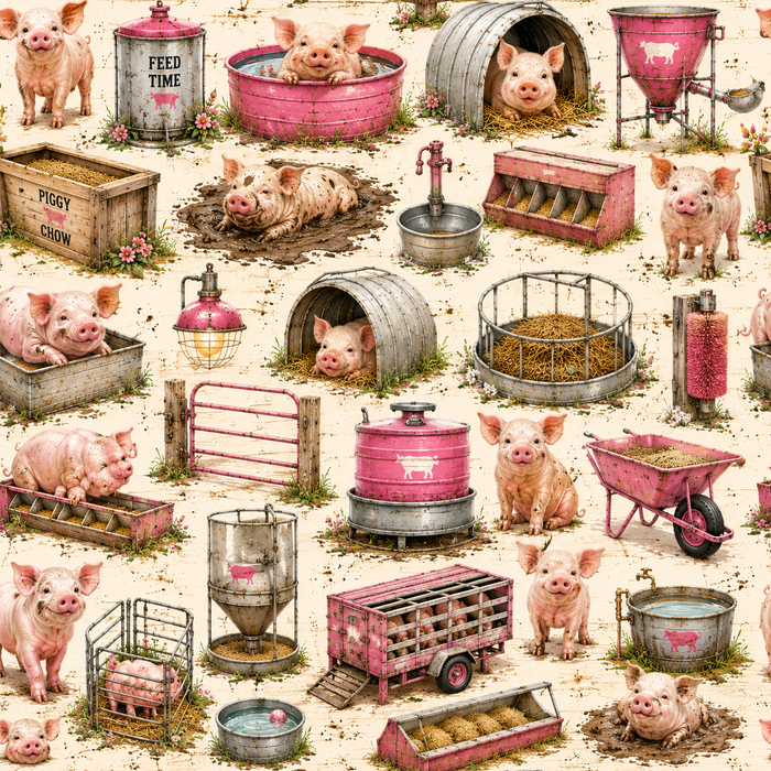 Pigs on the Farm Scrapbook Kit