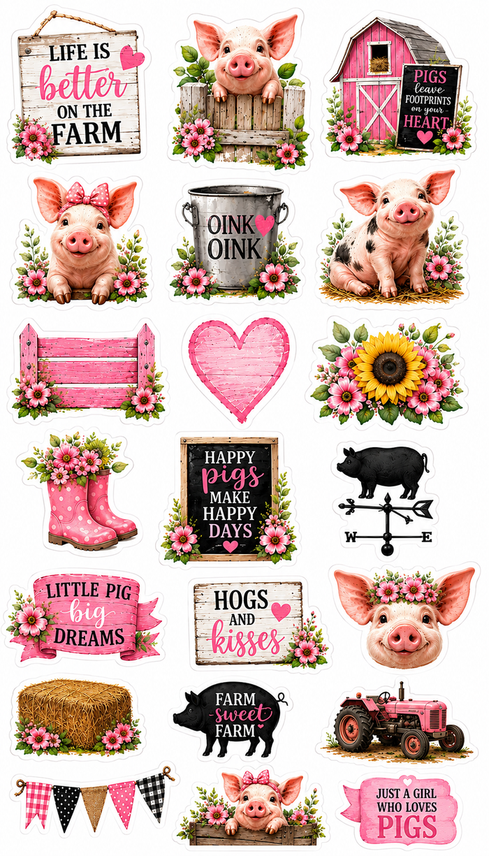 Pigs on the Farm Scrapbook Kit