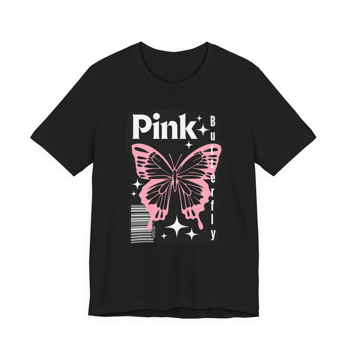 Pink Butterfly Tee — Retro Pink Butterfly Graphic T-Shirt