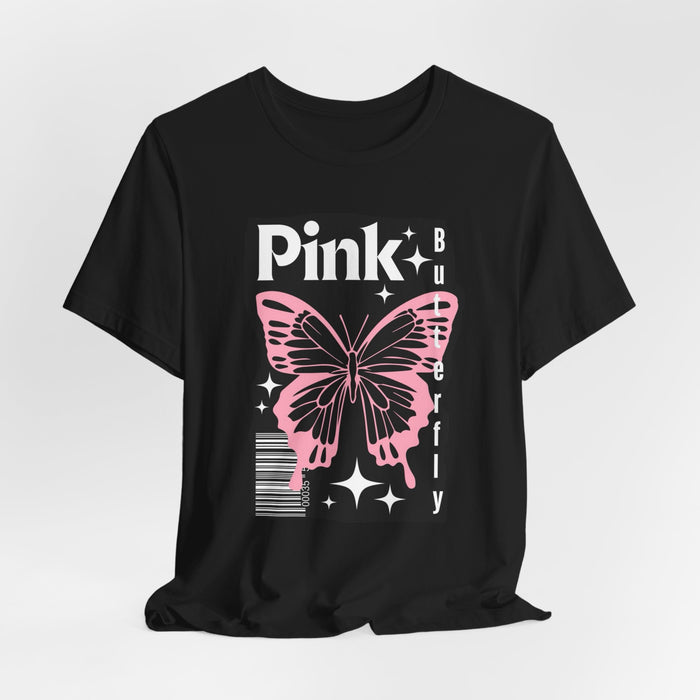 Pink Butterfly Tee — Retro Pink Butterfly Graphic T-Shirt