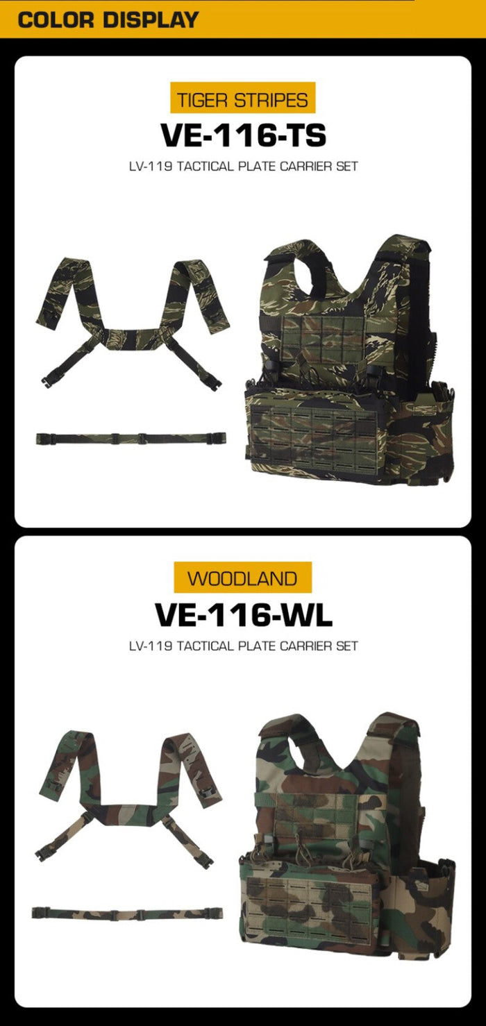 Plate Carrier – Tiger Stripe / Woodland