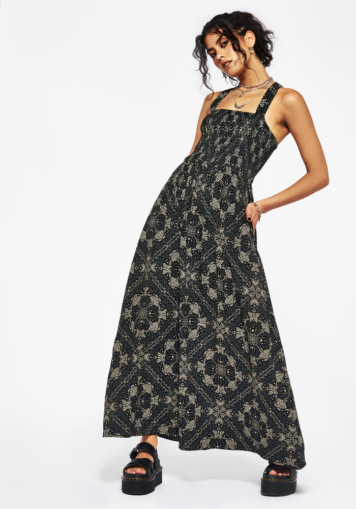 Poem Moth Printed Cami Midaxi Dress