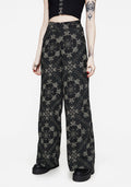 Poem Moth Printed Wide Leg Trouser UK10