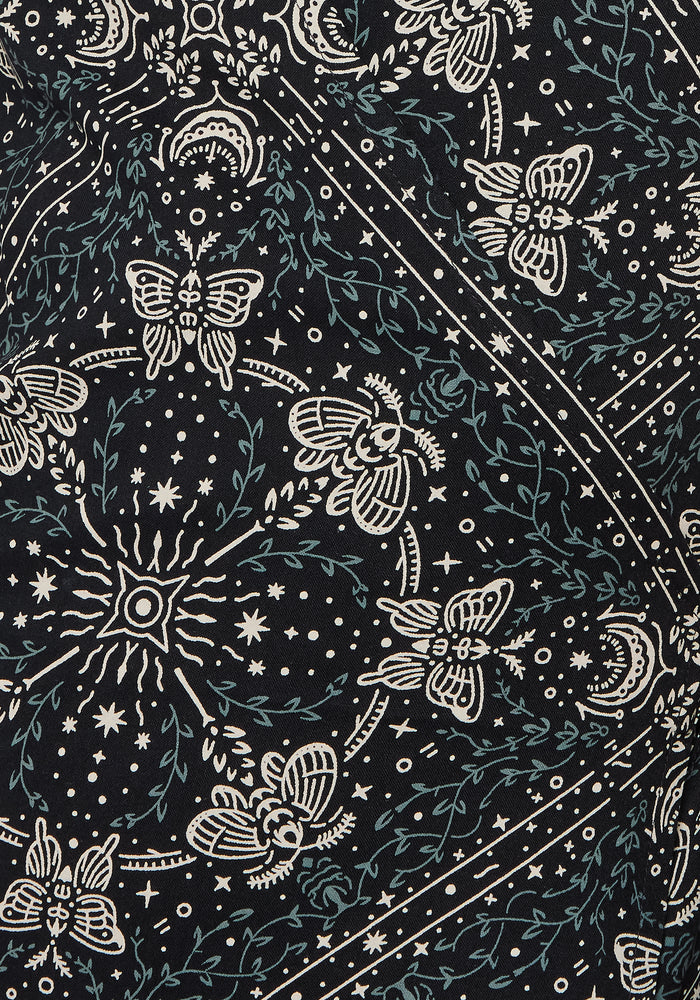 Poem Moth Printed Wrap Midi Dress