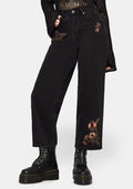 Poison Eden Embroidered Denim Culotte 24" / US 2