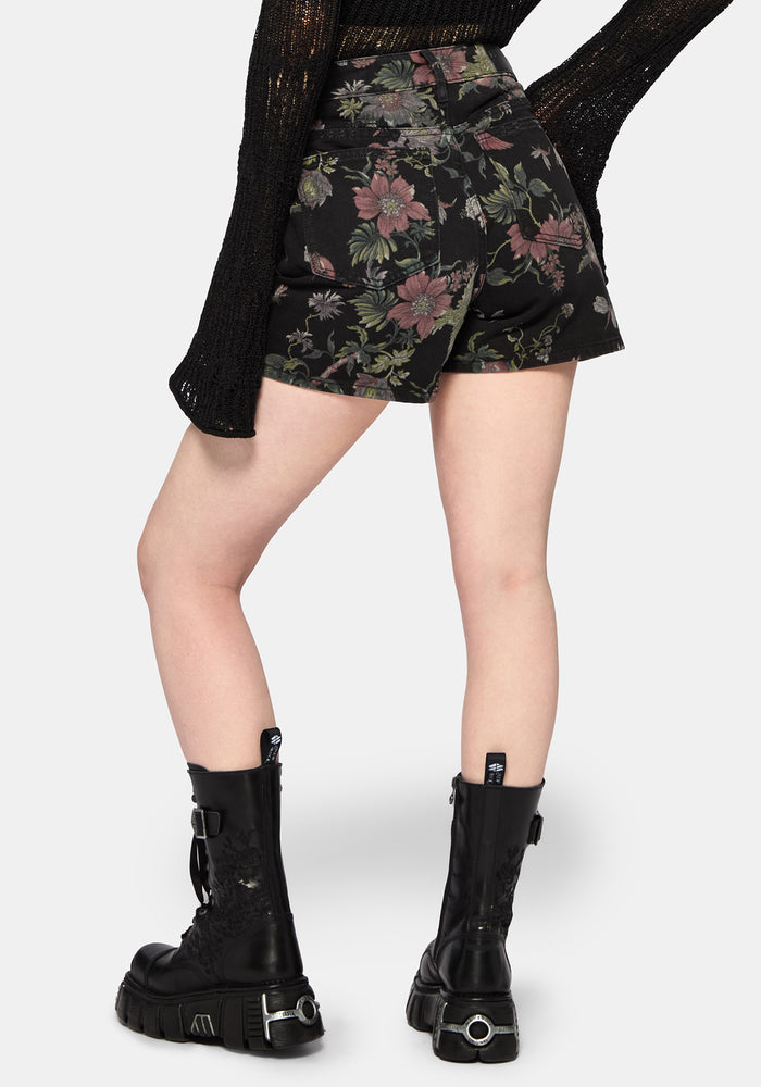Poison Eden Print Denim Short 24" / US 2
