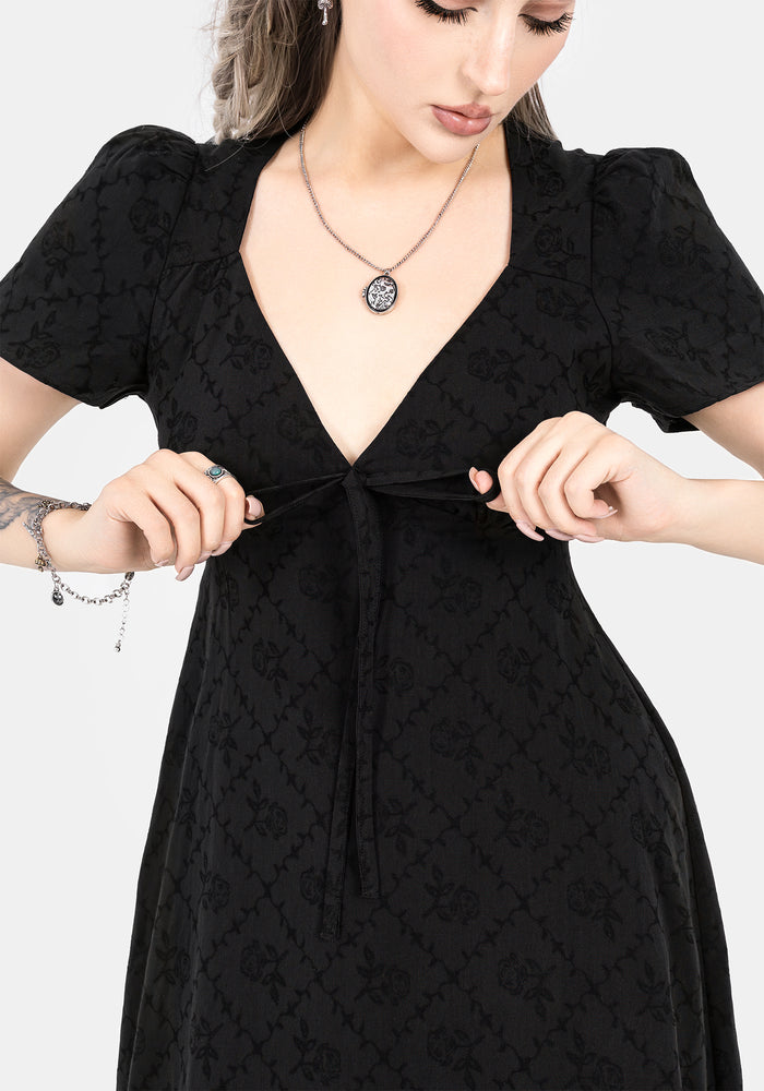 Polgara Floral Jacquard Midaxi Dress