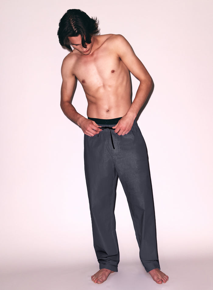 Poplin PJ Pant-black smoke-Fleur du Mal