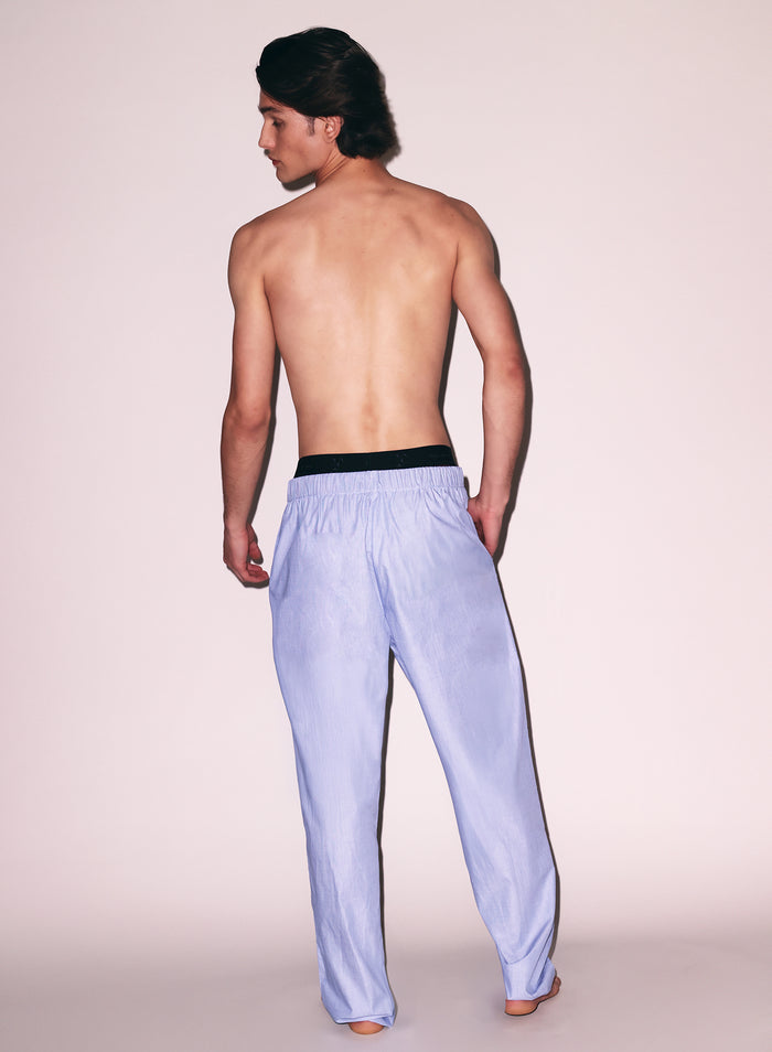 Poplin PJ Pant-pacific blue