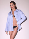 Poplin PJ Top-pacific blue-Fleur du Mal