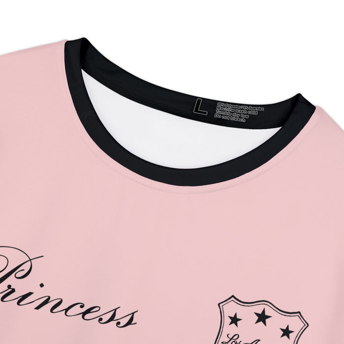 Princess 67 Pink Ringer Tee — Women's Casual Short Sleeve Shirt