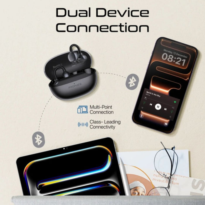 Promate AirClip-Pro Wireless Earbuds - Black