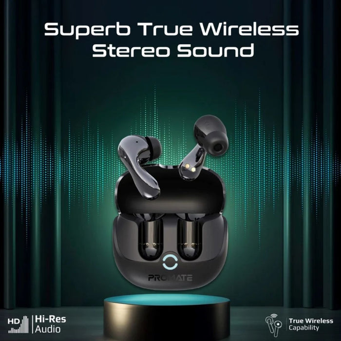 Promate Baton Wireless Earbuds - Black