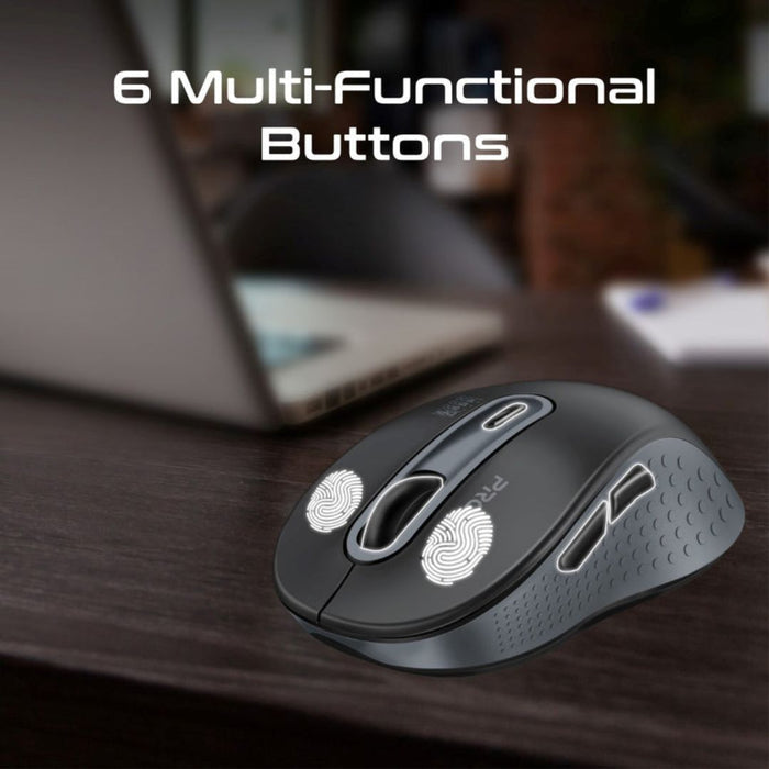 Promate Ken Dual Mode Wireless Mouse - Black