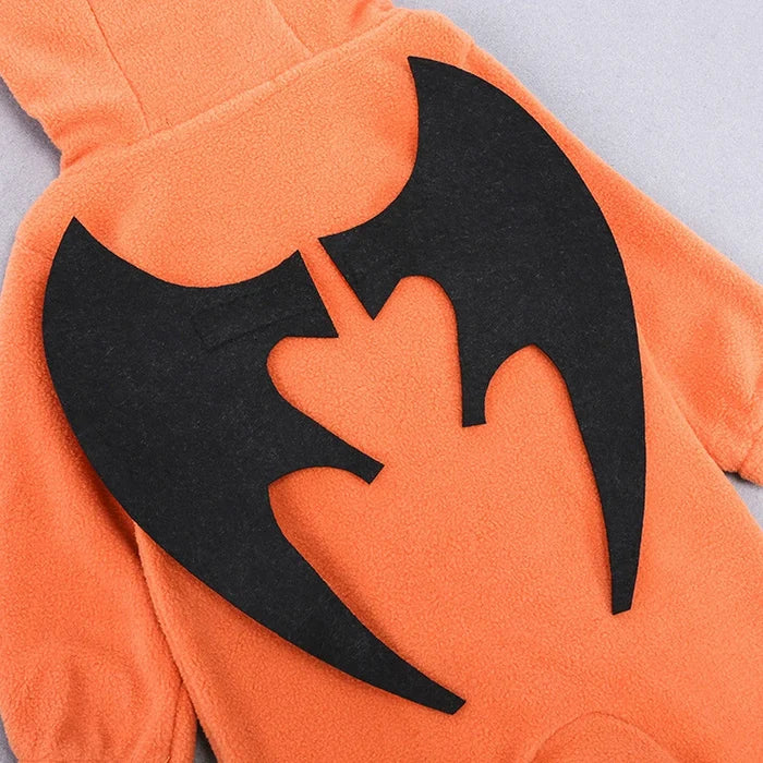Pumpkin Hooded Baby Jumpsuit