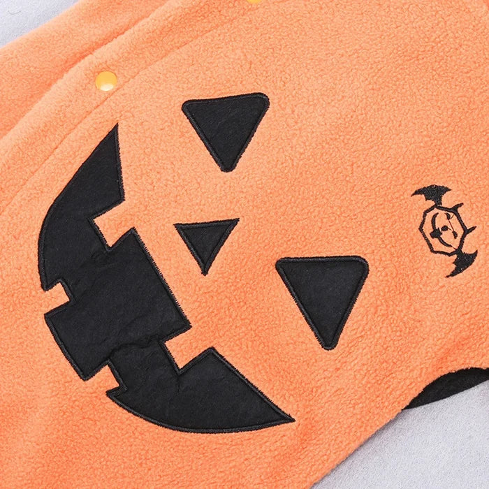 Pumpkin Hooded Baby Jumpsuit