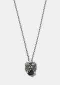 Querida Sterling Silver Black Spinel Dragon Pendant