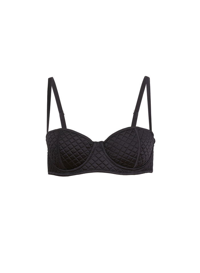 Quilted Luxe Balconette-black-flat