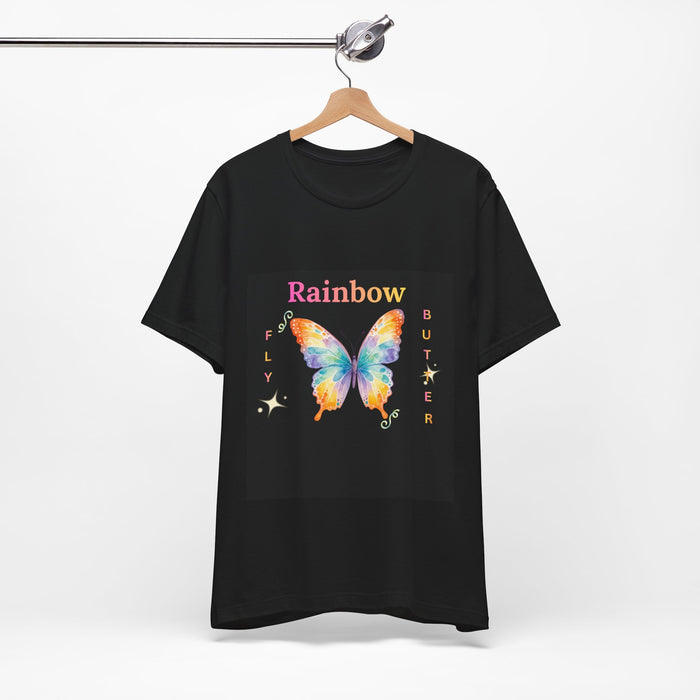 Rainbow Butterfly Tee — Colorful Butterfly Graphic T-Shirt
