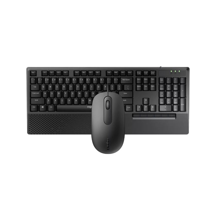 Rapoo NX2000 Wired Keyboard and Mouse Kit - Black