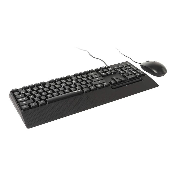 Rapoo NX2000 Wired Keyboard and Mouse Kit - Black