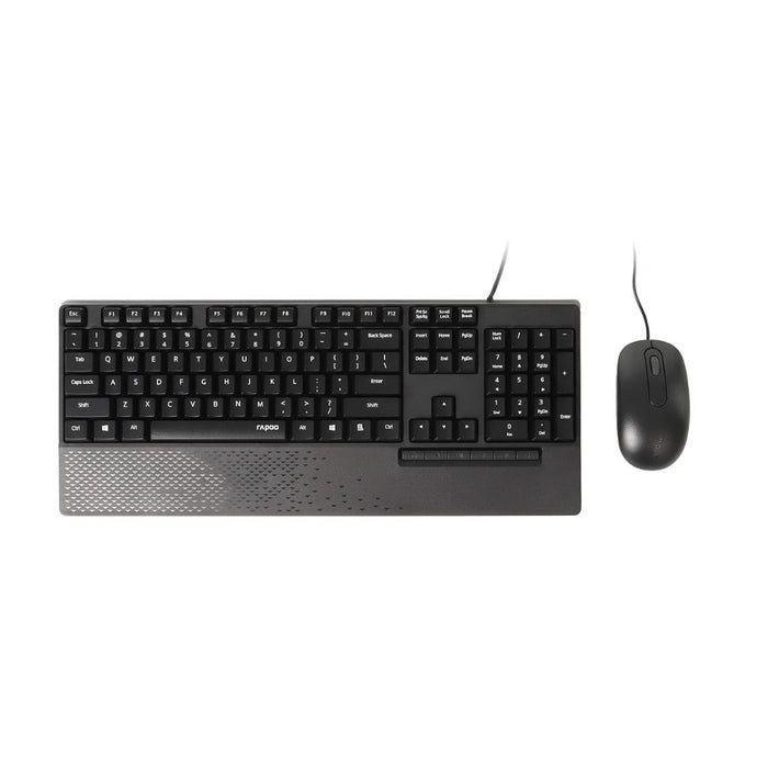 Rapoo NX2000 Wired Keyboard and Mouse Kit - Black