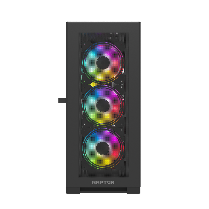 Raptor 290-XL ARCTIC HAWK RGB Mid Tower Case - Black - شركة القيم العالمية للحاسبات