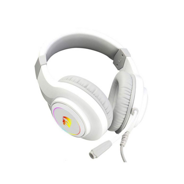 Redragon H260-W RGB Wired Gaming Headset - White - شركة القيم العالمية للحاسبات