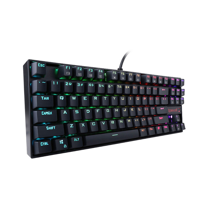 Redragon K552 Kumara RGB 80% Mechanical, Wired TKL, Blue Switches, Gaming Keyboard - شركة القيم العالمية للحاسبات